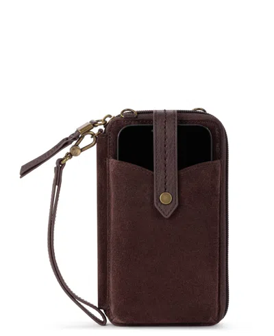 The Sak Women's Silverlake Leather Convertible Smartphone Crossbody Bag In Mahogany Suede