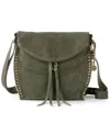 The Sak Silverlake Flap Crossbody In Moss Suede
