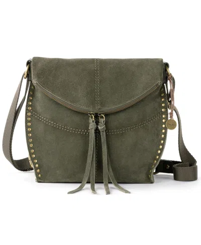 The Sak Silverlake Flap Crossbody In Mushroom Suede