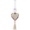 The Sak Yarnicharmz Crochet Heart Dangle In Metallic