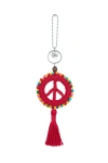 The Sak Yarnicharmz Crochet Peace Dangle In Red