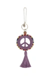 The Sak Yarnicharmz Crochet Peace Dangle In Gray