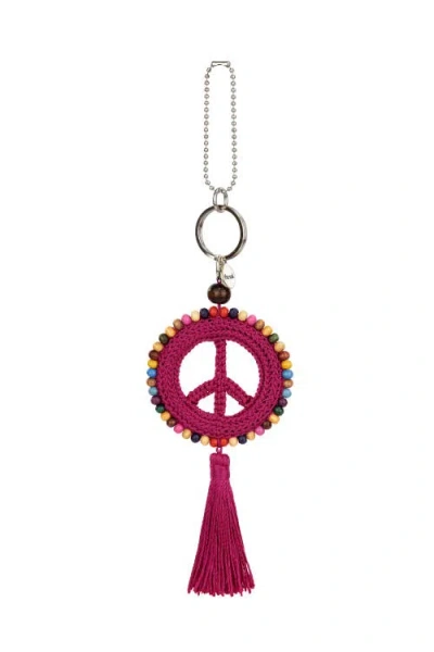 The Sak Yarnicharmz Crochet Peace Dangle