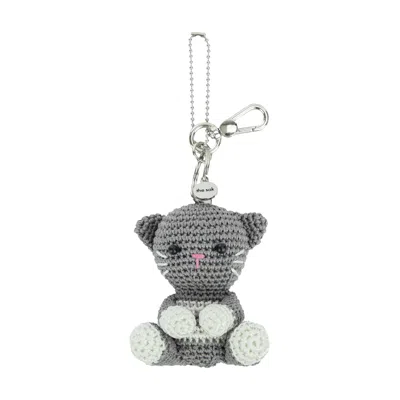 The Sak Yarnicharmz Dangle In Grey Cat