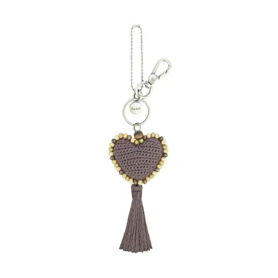 The Sak Yarnicharmz Dangle In Mushroom Tonal Heart