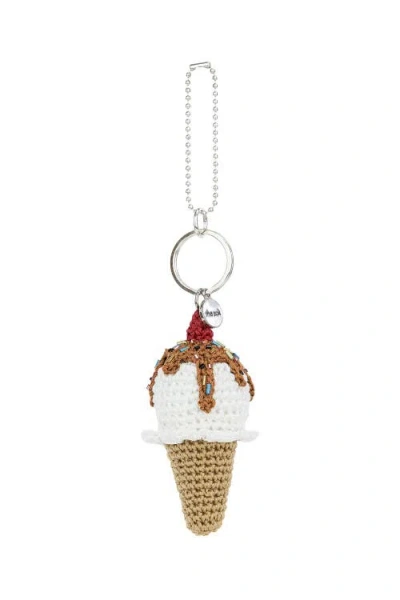 The Sak Yarnicharmz Hand Crochet Dangle In Neutral