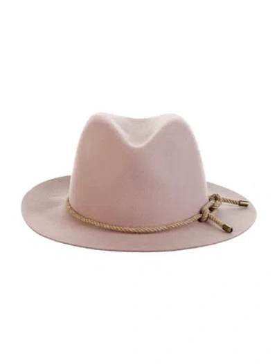 Pre-owned The Salting Fedora In Pink