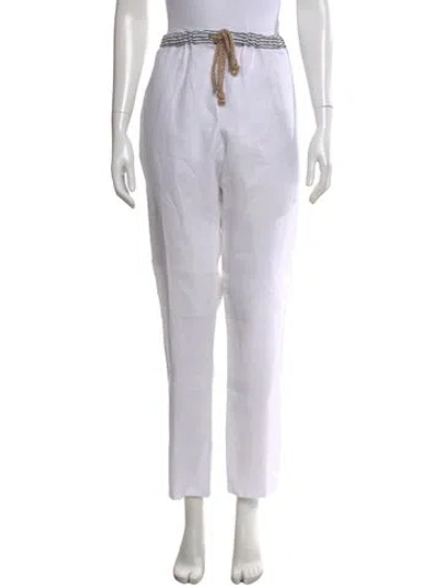 Pre-owned The Salting Linen Straight Leg Pants In White