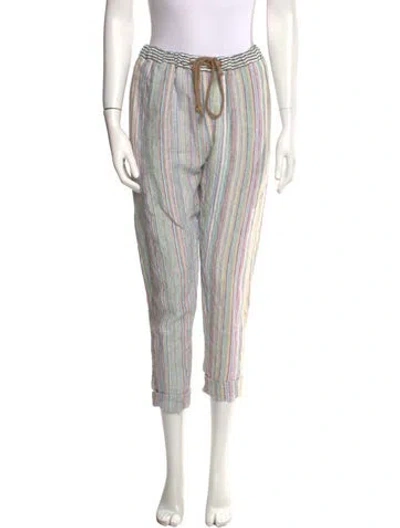 Pre-owned The Salting Striped Skinny Leg Pants In Purple