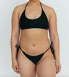 THE SALTWATER COLLECTIVE HALLE HALTER SWIM TOP IN BLACK