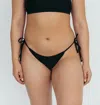 THE SALTWATER COLLECTIVE HEIDI TIE SIDE SWIM BOTTOM IN BLACK