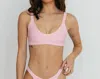 THE SALTWATER COLLECTIVE LAYLA SWIM TOP IN BLOSSOM PINK