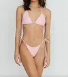 The Saltwater Collective Triangle Swim Top In Blossom Pink