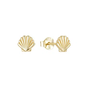 The Salty Gem Keeli Shell Earrings In Gold