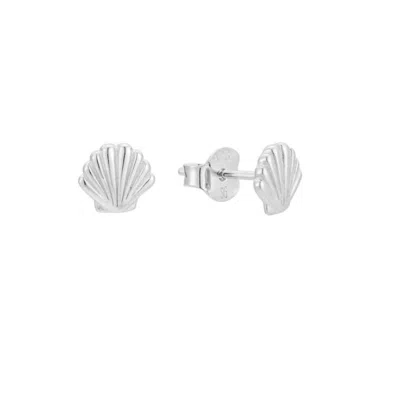 The Salty Gem Keeli Shell Earrings In Silver