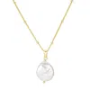 The Salty Gem Naples Freshwater Pearl Pendant Necklace In Pearl/gold In Multi