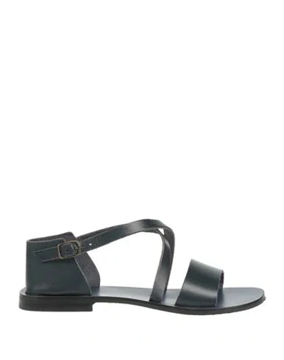 The Sandals Factory Woman Sandals Navy Size 6 Leather