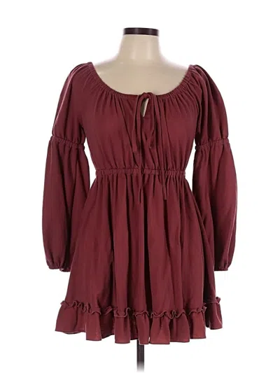 Pre-owned The Sang Casual Dress In Burgundy