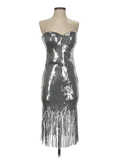Pre-owned The Sang Cocktail Dress In Silver