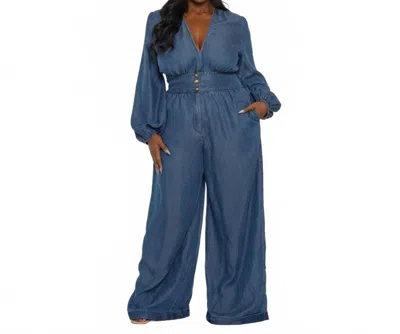 The Sang Penelope Jumper In Dark Denim In Blue