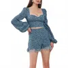 The Sang Roar Babe Denim Set In Blue In Blue