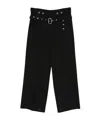 The Seafarer Belted Wide-leg Trousers In Black