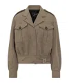 The Seafarer Houndstooth-pattern Belted Jacket In Brown