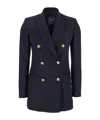 The Seafarer Betty Blue Jacket With Shoulder Pads And Metallic Buttons In Virgin Wool Woman In Black