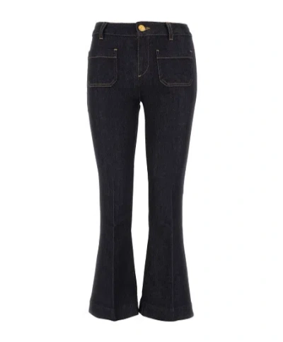 The Seafarer Flared Denim Trousers In Black