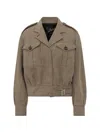 The Seafarer Houndstooth-pattern Belted Jacket In Brown