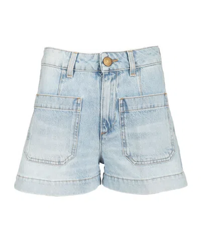 The Seafarer Janet Denim Shorts In Light Blue
