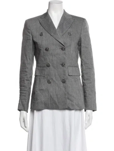 Pre-owned The Seafarer Linen Blazer In Grey