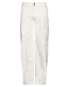 The Seafarer Man Pants White Size 44 Cotton, Elastane