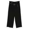 The Seafarer Belted Wide-leg Trousers In Black
