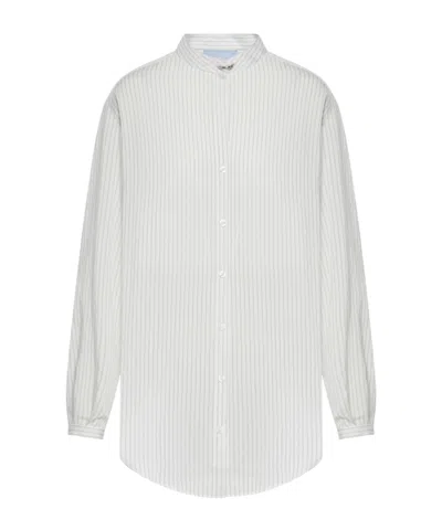 The Seafarer Pinstripe Shirt In White
