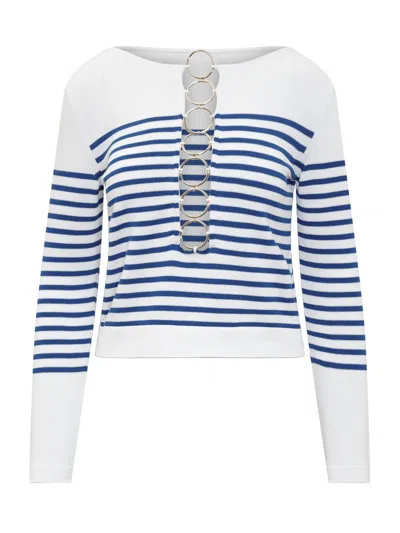 The Seafarer Seafarer Sweater With Detail In White