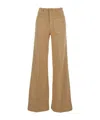 The Seafarer Jane Brown Pants With Patch Pockets On The Front And Logo Patch On The Back In Cotton Woman In Brown