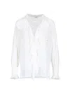 The Seafarer Shirt With Ruffles In White