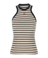 The Seafarer Striped Vest In Nude
