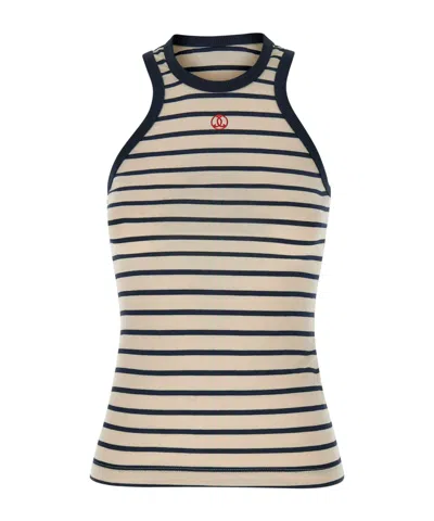 The Seafarer Striped Vest In Nude