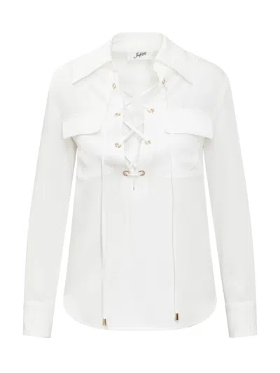 The Seafarer The Perfect Seafarer Mini Shirt With Pocket In Bianco