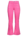 The Seafarer Woman Jeans Fuchsia Size 29 Cotton, Elastane In Pink