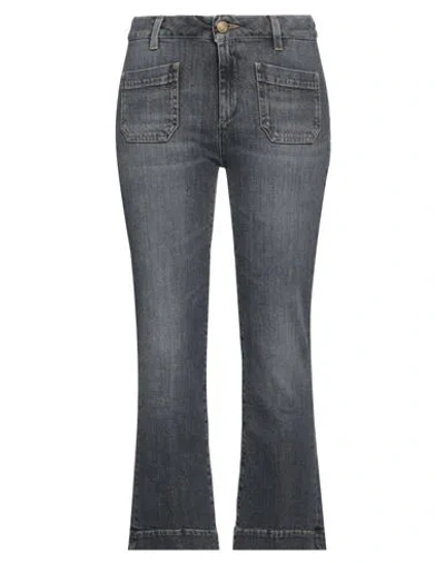 The Seafarer Woman Jeans Lead Size 32 Cotton, Elastane In Grey