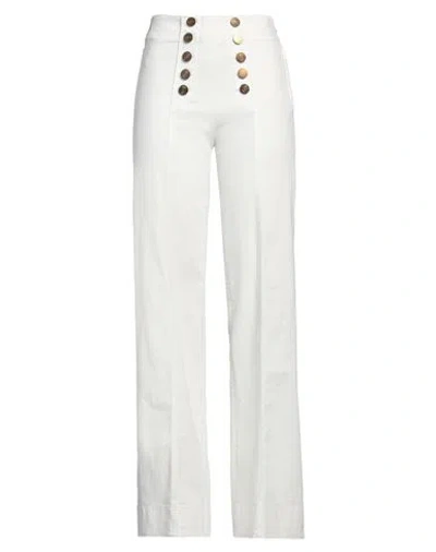 The Seafarer Woman Jeans Light Grey Size 28 Cotton, Elastane