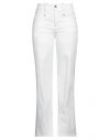 The Seafarer Woman Denim Pants White Size 28 Cotton In White