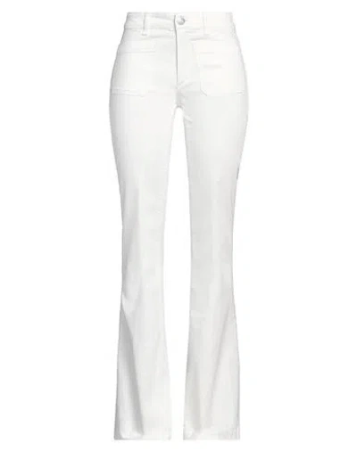 The Seafarer Woman Jeans White Size 30 Cotton, Elastane In White