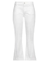 The Seafarer Woman Jeans White Size 30 Cotton, Elastane