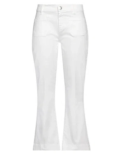 The Seafarer Woman Jeans White Size 30 Cotton, Elastane In White