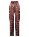 The Seafarer Woman Pants Brick Red Size 8 Silk In Red