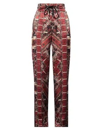 The Seafarer Woman Pants Brick Red Size 8 Silk In Multi